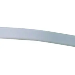 The Lotion Applicator is a white plastic tool with a long handle, a round flat end for application, and a hole at the handle's end for hanging.