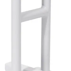 The Bath Grab Rail is a white metal safety handle with a clamp and adjustable knob, designed for secure attachment to the side of a bath for added support.