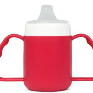 Adult Drinking Cup with 140ml capacity, featuring two large side handles and a translucent spout for easy use.
