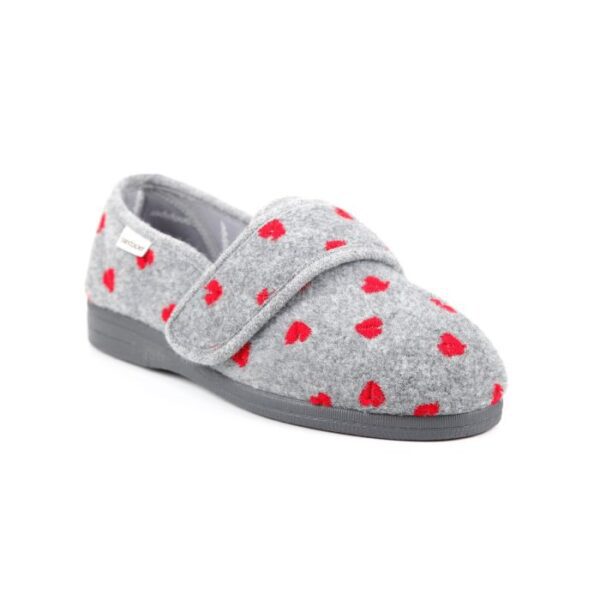 Ladies Slipper - Sophie Ladies Extra-Wide Touch Fastening Slipper