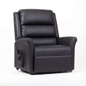Alaska Extra Large AM-PVC Crib 5 Dual Motor Riser Recliner (Black)