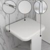 Folding Shower Seat with Leg - Image 3