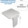Folding Shower Seat with Leg - Image 4