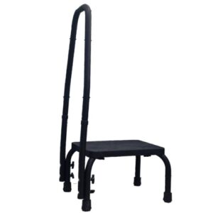 Footstool with Handrail - Black