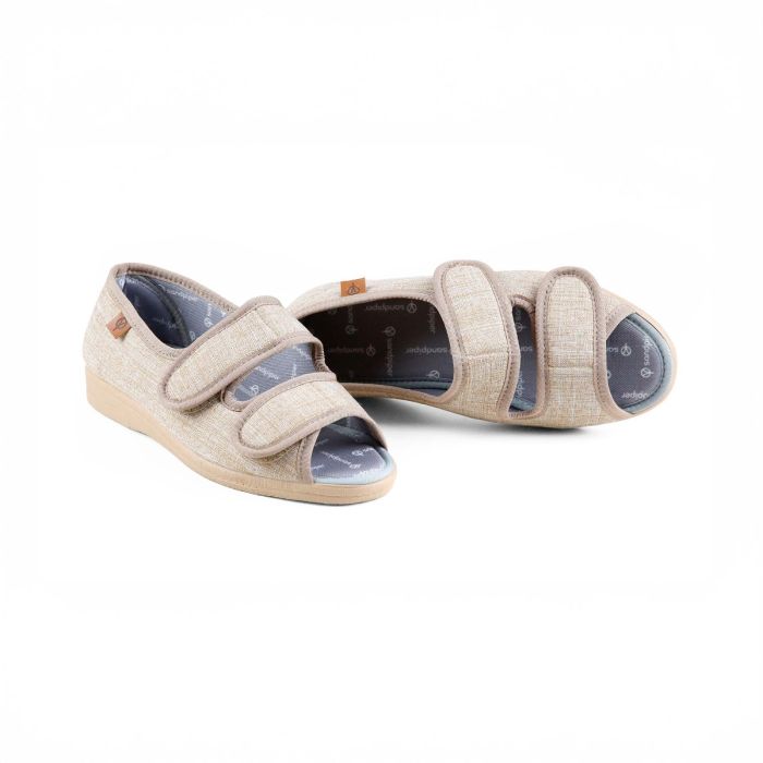 Photo of Dora Ladies Ultra-Wide Open Toe Canvas Sandal