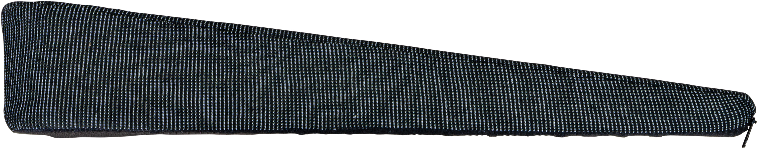 The Coccyx Wedge Cushion, featuring a black and grey textured fabric cover and wedge shape, is shown against a white background.
